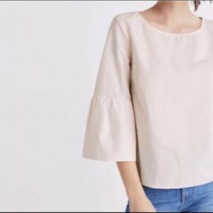 Madewell Blouse with Flutter Sleeves